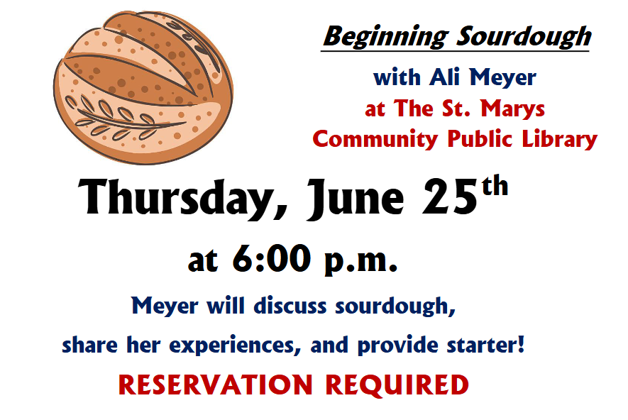 sourdough starter with Ali Meyer at SMCPL on June 25-2026 at 6 pm